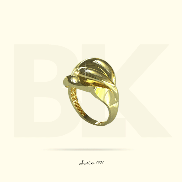 Polished-Patterned Ring 13